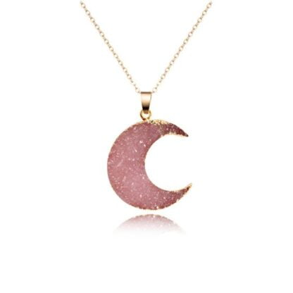 collier luna rosa