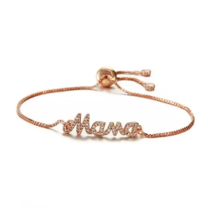 pulsera mama oro rosa