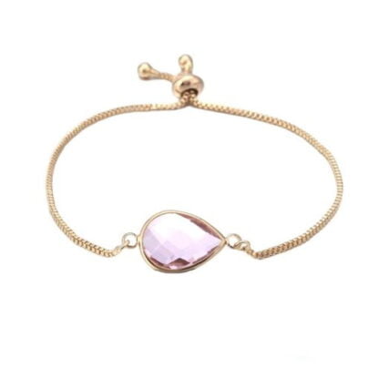 pulsera dorada piedra