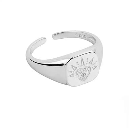 anillo sello plata tendencia mujer