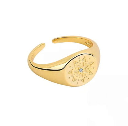 anillo tipo sello oro