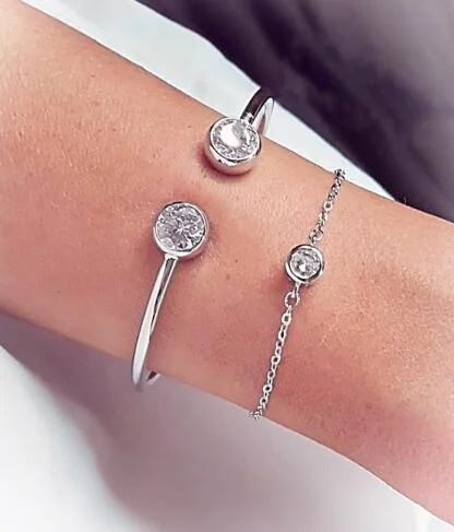 pulsera circonita plata 925