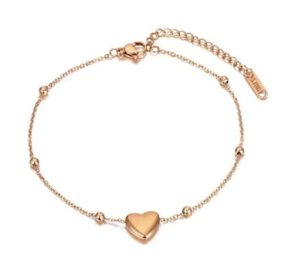 Pulsera corazon mujer oro rosa