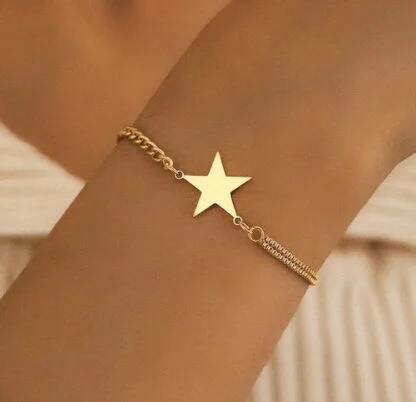 Pulsera acero inoxidable estrella