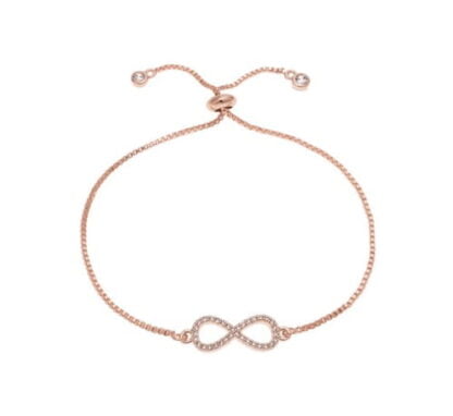 pulsera infinito oro rosa