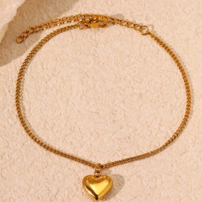 pulsera corazon acero inoxidable