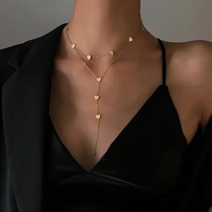 collar con corazon largo